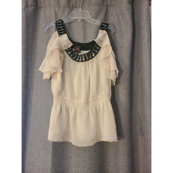 Embellished Y2K Bebe Blouse XS - Picture 1 of 3